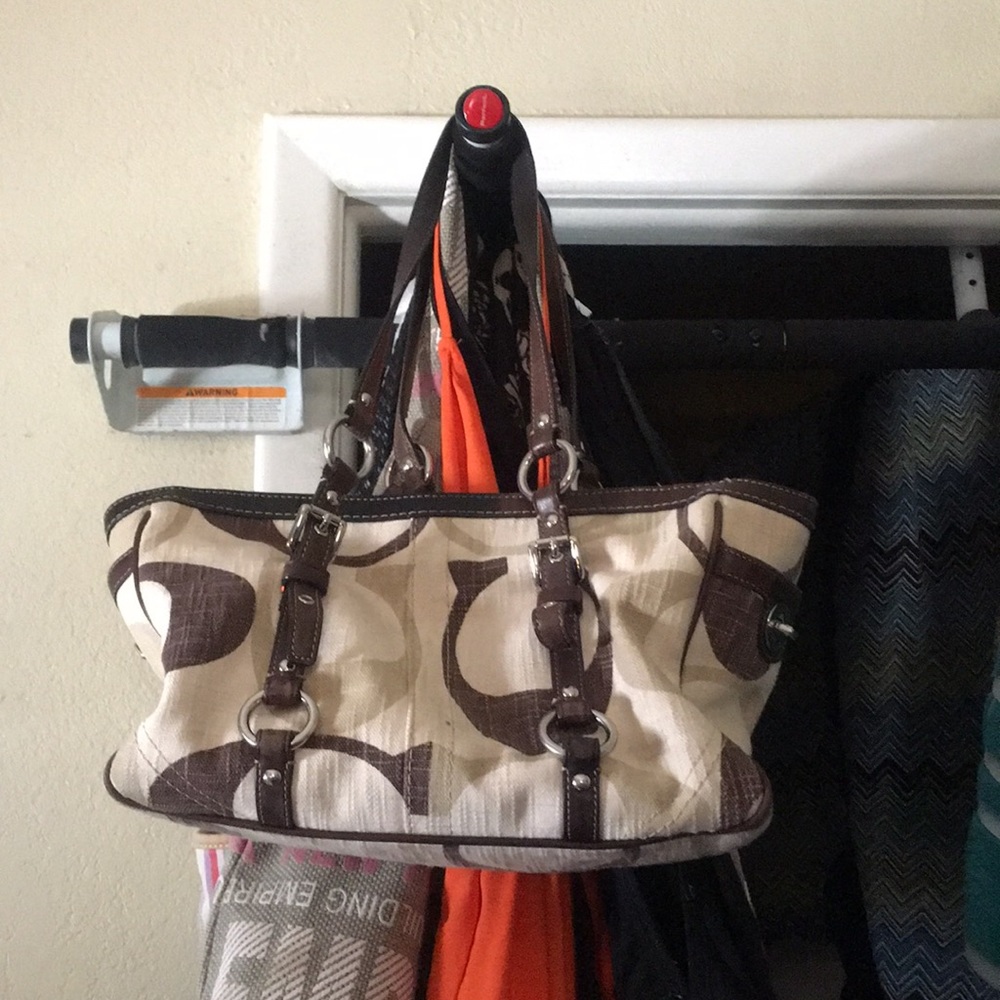 EUC Coach double strap handbag